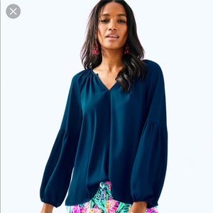 Lily Pulitzer Jewel tone blouse - size large